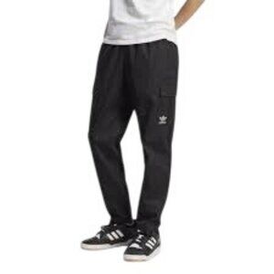 Adidas Men's Woven Cargo Pants Black White Size S NEW WITH TAGS!